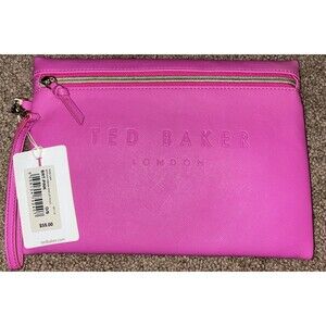 NEW w/Tags Ted Baker London Wristlet/Clutch Pouch bubblegum pink stylish gift